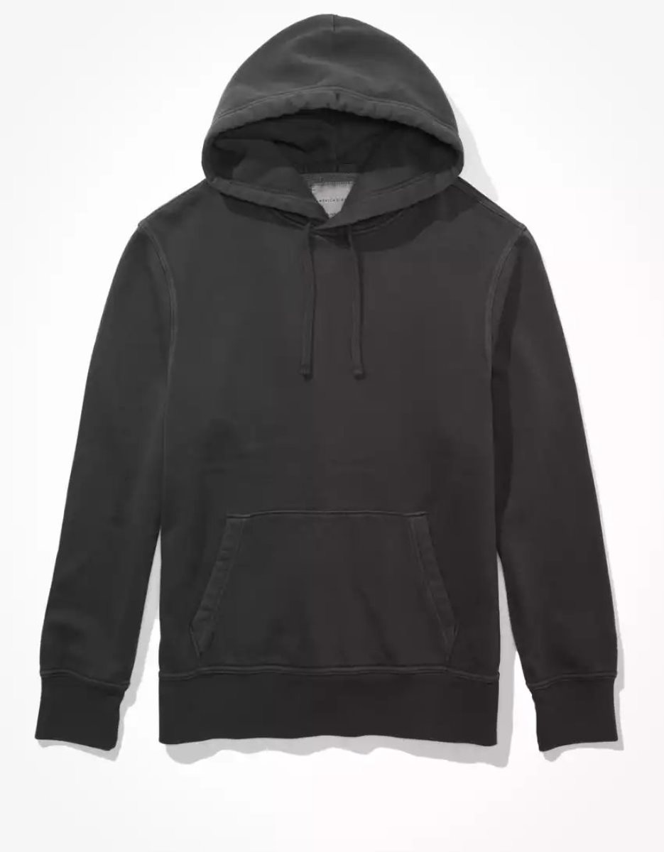 Sweat à Capuche American Eagle AE Super Soft Fleece Noir Homme | KFB-33557774